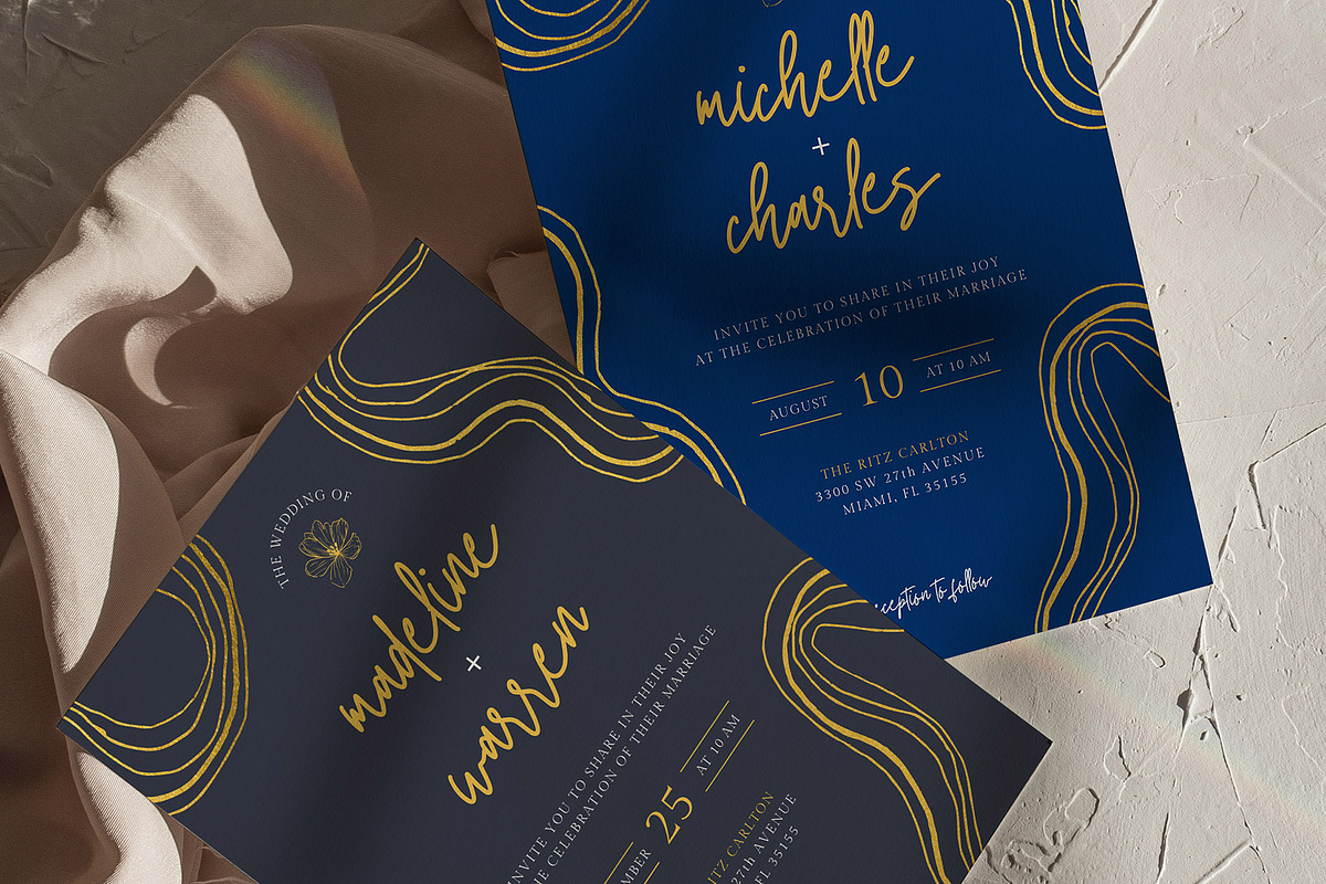 Black Gold Invitation Canva Template, an Invitation Template by microstd (Photo 5 of 6)