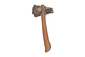 Prehistoric stone axe, stone age, an Object Illustration by the8monkey