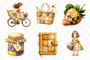 Yellow Patchwork Summer Clipart, an Illustration by Dream Creation (Thumbnail 3 of 6)