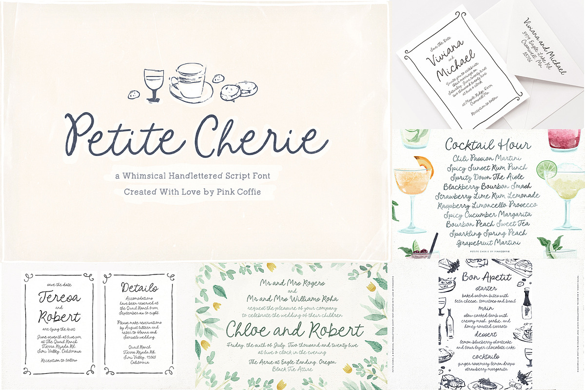 11 Whimsical Handwritten Font Bundle, a Script Font by Pink Coffie (Photo 8 of 58)