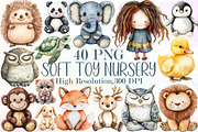 Soft Toy Nursery Clipart Set, an Illustration by Sublimation Artist (Thumbnail 1 of 6)