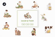 Local & Fresh Illustration, an Object Graphic by Jump Studio (Thumbnail 1 of 12)