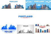 Portland Oregon skyline illustration, an Illustration by Sky and glass (Thumbnail 1 of 7)