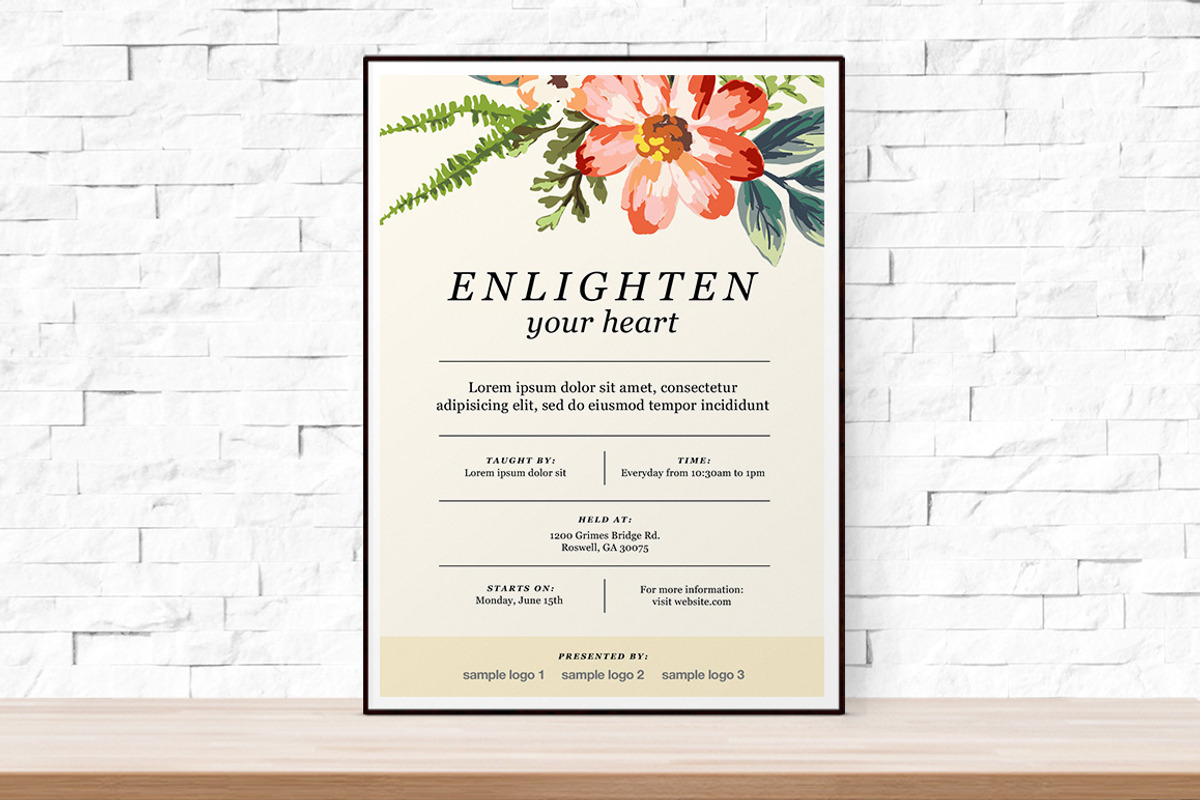 Floral Event Flyer Template PSD, a Flyer Template by The Flyer Press