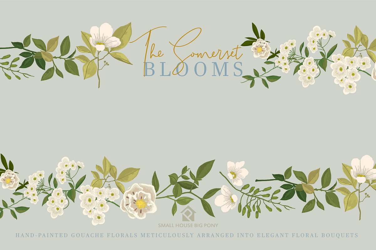The Somerset Blooms - Clip Arts Set, an Illustration by SmallHouseBigPony (Photo 8 of 9)