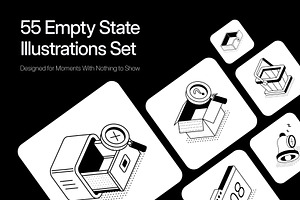Empty State Isometric Illustrations, an Empty State Illustration by Vectors Market