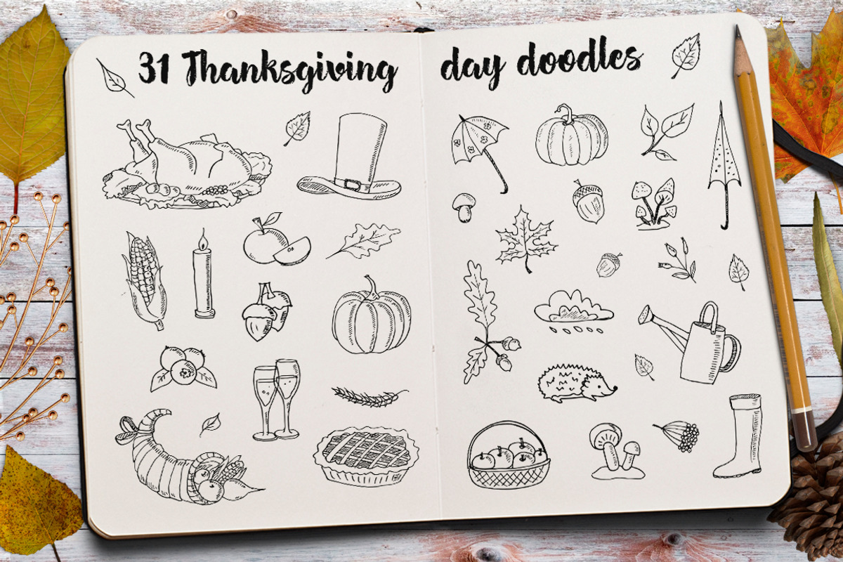 Thanksgiving overlays, cards, doodle, an Object Graphic by Tatti Graphic Studio (Photo 4 of 6)