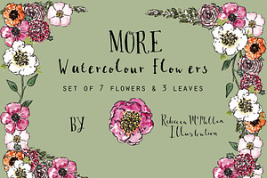 MORE watercolour flowers