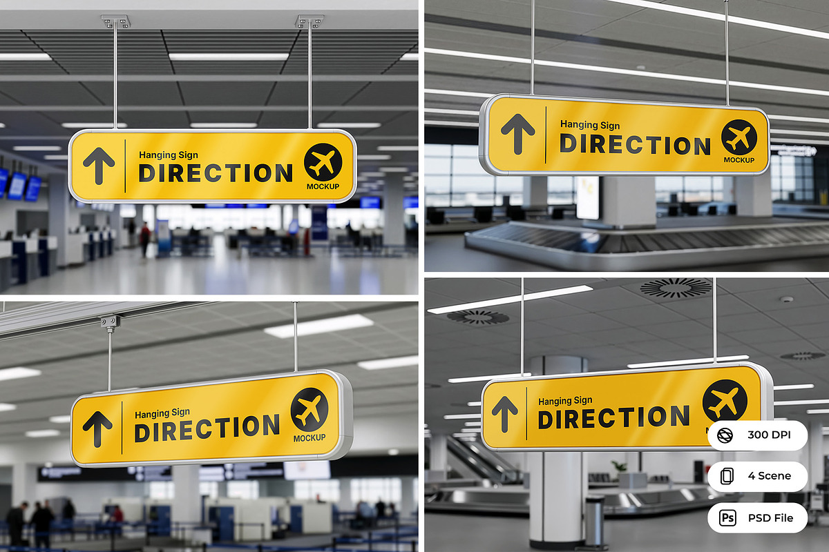 Hanging Signboard Mockup, a Product Mockup by Nathatype (Photo 1 of 9)