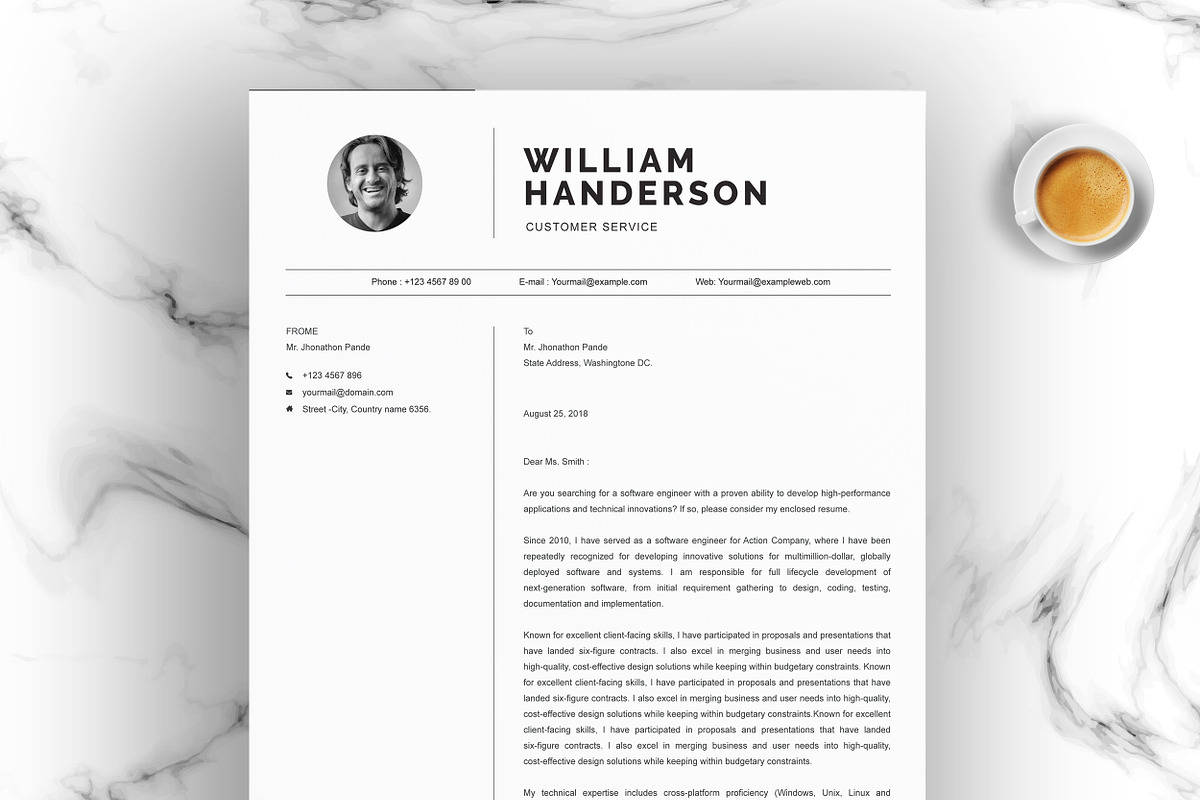 Clean and Simple Resume Template, a Resume Template by ResumeInventor