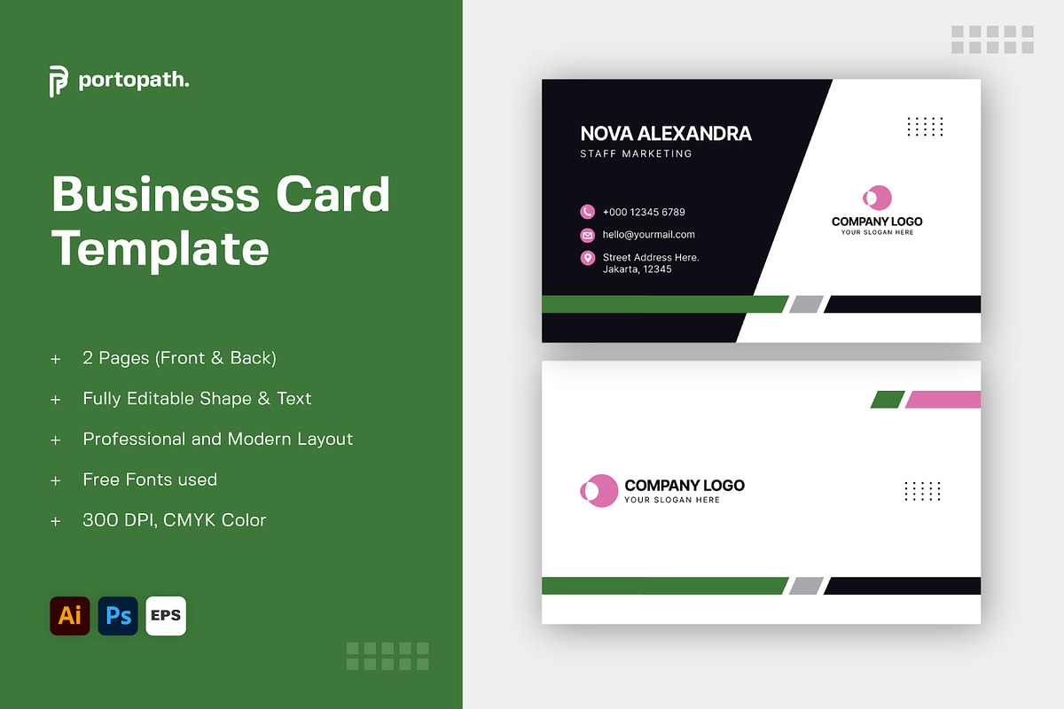 Business Card Template, a Business Card Template by Portocraft (Photo 1 of 2)