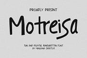 Motreisa Fun Playful Handwritten, a Handwritten Font by Maulana Creative (Thumbnail 1 of 7)