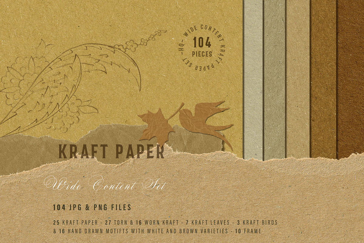 Kraft Paper Set, a Background Graphic by Suna Kosem (Photo 1 of 19)