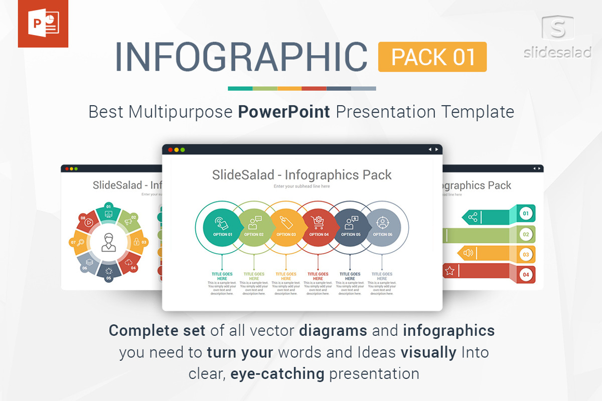 Best PowerPoint Infographics Pack, a Presentation Template by SlideSalad (Photo 1 of 10)