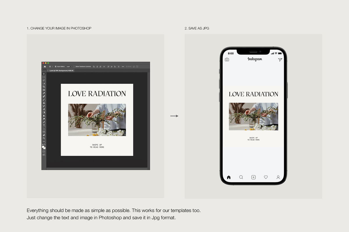 CANVA PS Instagram Templates Posts, a Social Media Template by Love Radiation Studio (Photo 10 of 16)