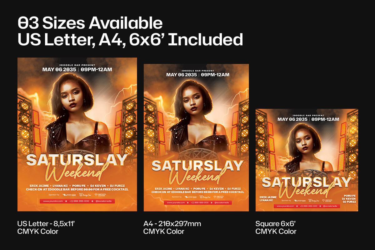 DJ Flyer, a Flyer Template by iDoodle Studio (Photo 2 of 5)
