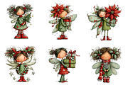 Christmas Whimsical Fairy Clipart, an Illustration by Designworld (Thumbnail 2 of 5)