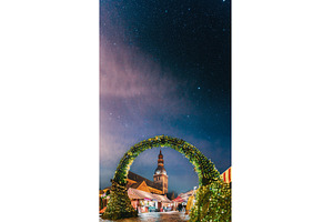 Riga, Latvia. Traditional Christmas, an Architecture Photo by Our Amazing World
