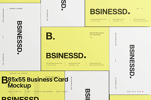 85x55 Business Card Mockup, an Advertising Mockup by Toasin Studio