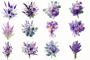 Watercolor Lavender & Purple Flowers, an Illustration by Designworld (Thumbnail 3 of 5)