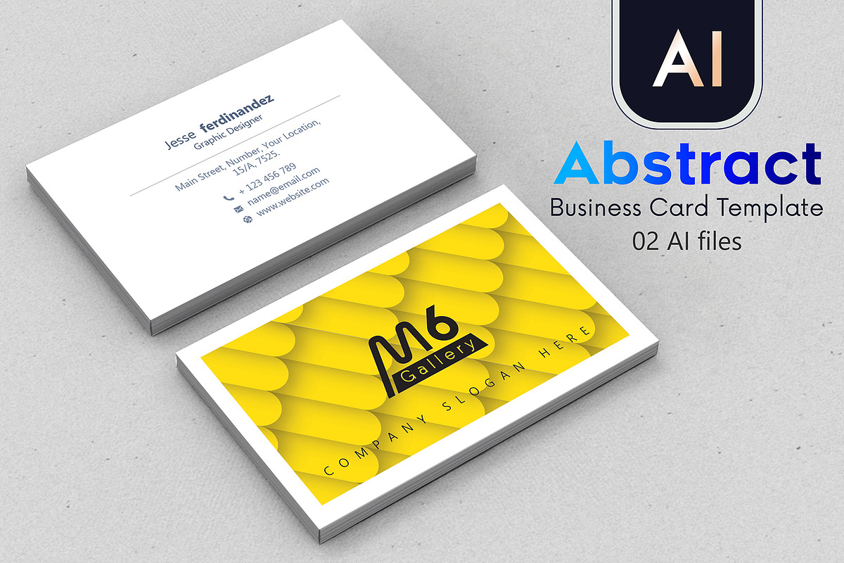 Abstract Business Card Template - 46, a Business Card Template by M6 Gallery (Photo 1 of 3)
