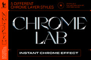 Chrome text-effect, a Layer Style Add-On by Evlogiev Studio (Thumbnail 1 of 7)