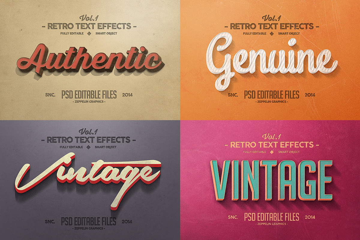 Vintage Text Effects Vol.1 preview 2