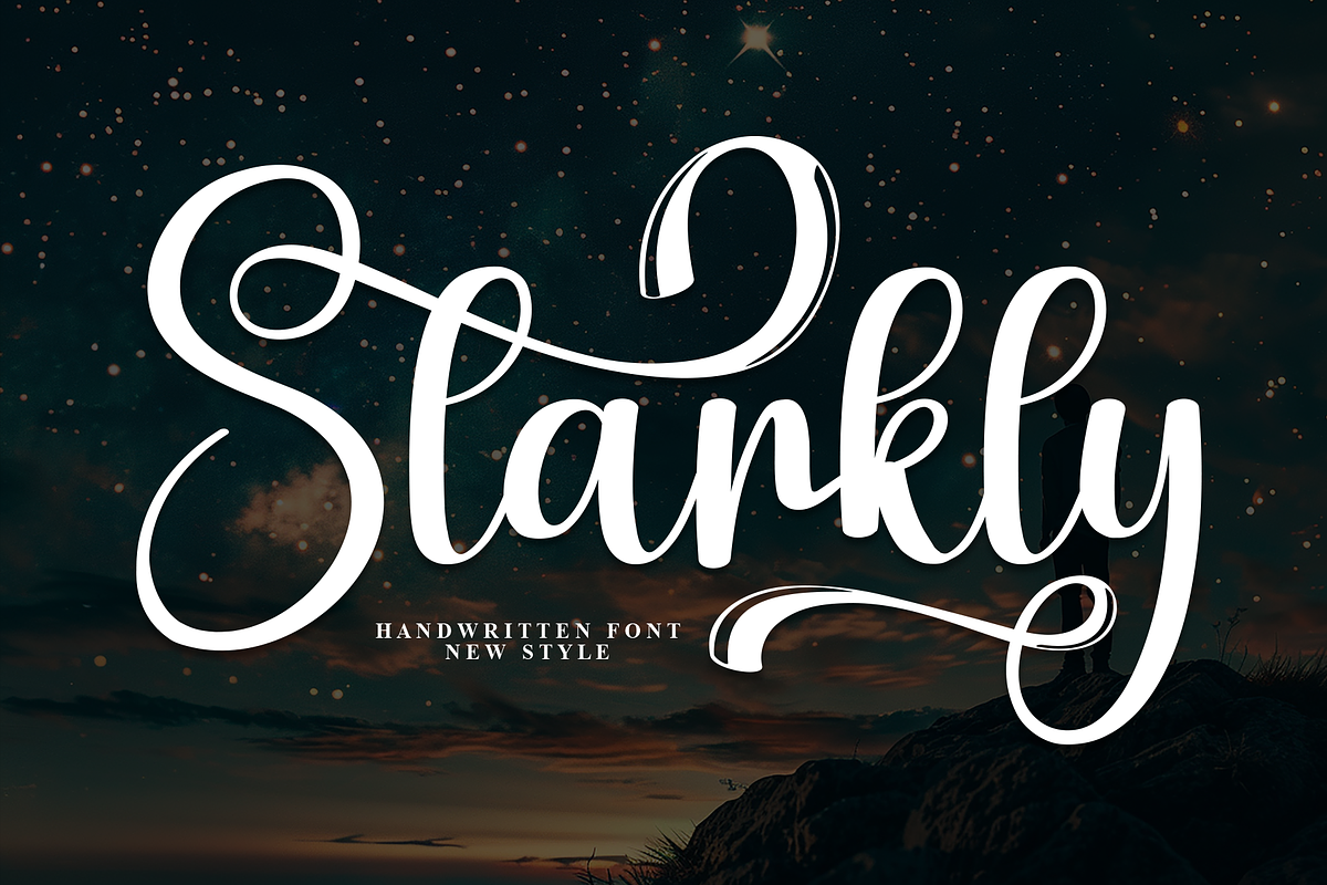 Starkly | Script Font, a Handwritten Font by Scratchones (Photo 1 of 9)