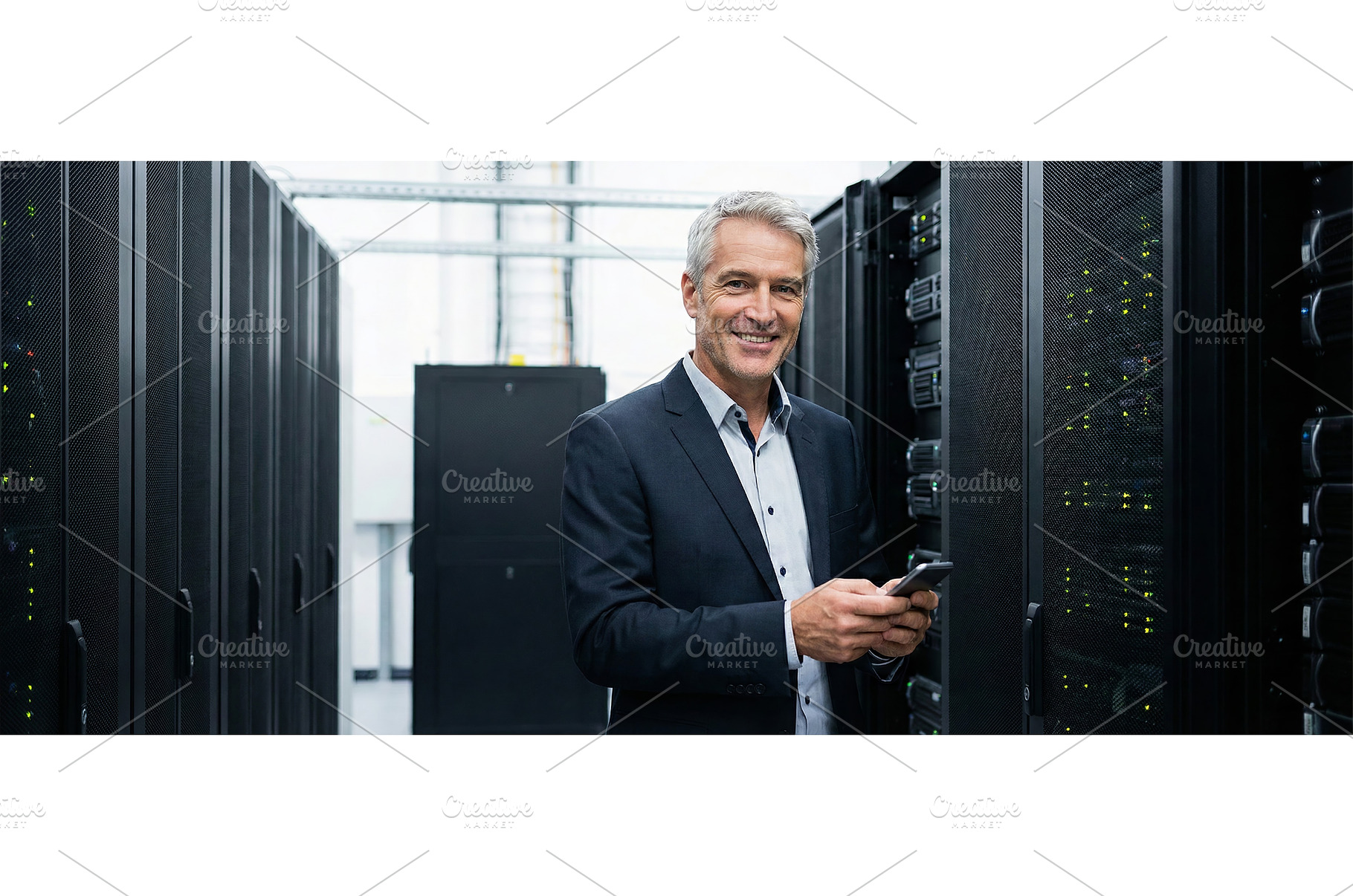 Worker Uses App in Data Center, a Technology Photo by CREATIVEDEF