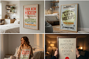 62 Poster Frame Mockup Bundle, a Mockup by DesignRocket (Thumbnail 10 of 14)