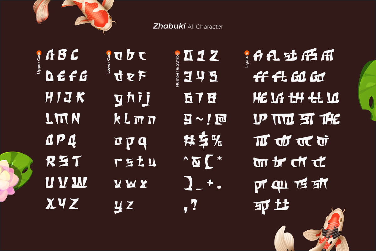 Zhabuki - Japanese and Korean Font, a Handwritten Font by Pandeka Studio (Photo 9 of 9)