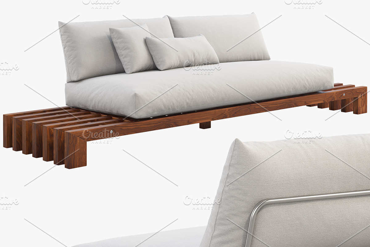 Beltempo Trimmer 3-seat sofa, a Furniture 3D Model by 3dmitruk (Photo 1 of 11)