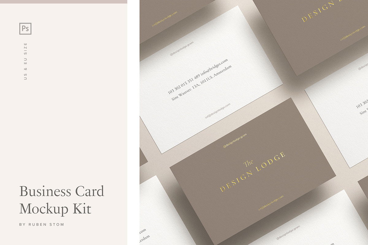 Business Card Mockup Kit, a Books & Magazine Mockup by Ruben Stom (Photo 1 of 19)
