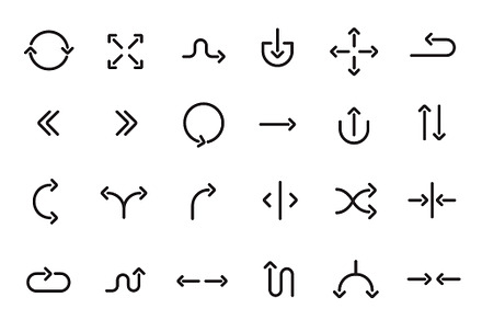 Navigation arrows icons. Vector, an Outline Icon by IMG visuals icons