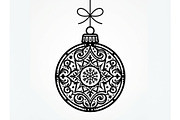 Festive Filigree Bauble Silhouette, an Object Graphic by Creativeshirt (Thumbnail 5 of 5)