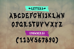 Halloween Display Font With Extras