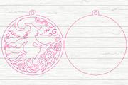 Halloween Flying Witch Laser Cut SVG, an Object Graphic by Layerology (Thumbnail 3 of 3)