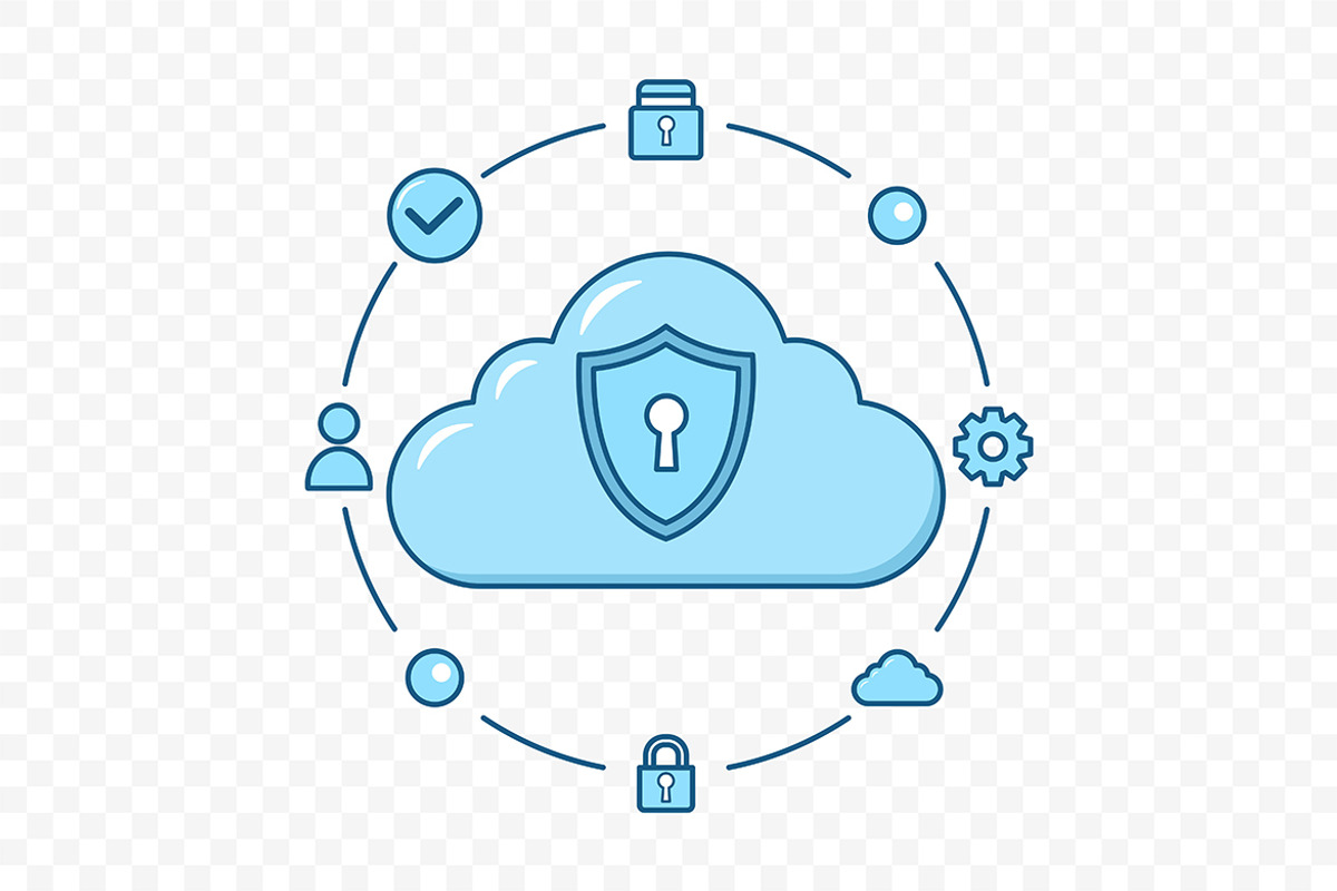 Cybersecurity in Cloud Computing, a Technology Illustration by Partikusi Design (Photo 2 of 3)