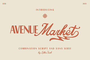 Avenue Market Duo, a Script Font by Letter Fresh