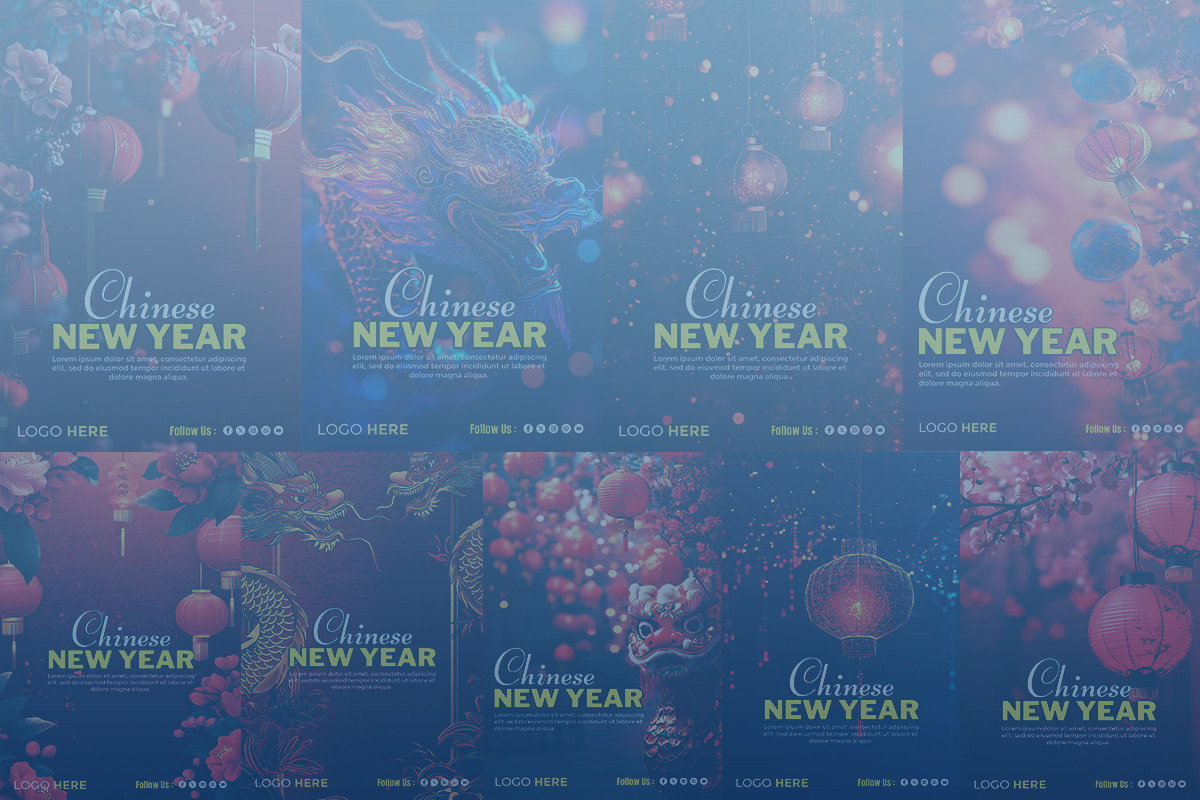 Chinese New Year template bundle, a Social Media Template by gstudiovect21 (Photo 5 of 5)