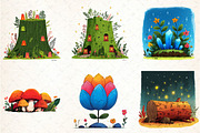 Twilight Glade Clipart, an Illustration by DreamCafeArt (Thumbnail 7 of 7)