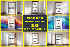 Wooden Frame Mockup Bundle
