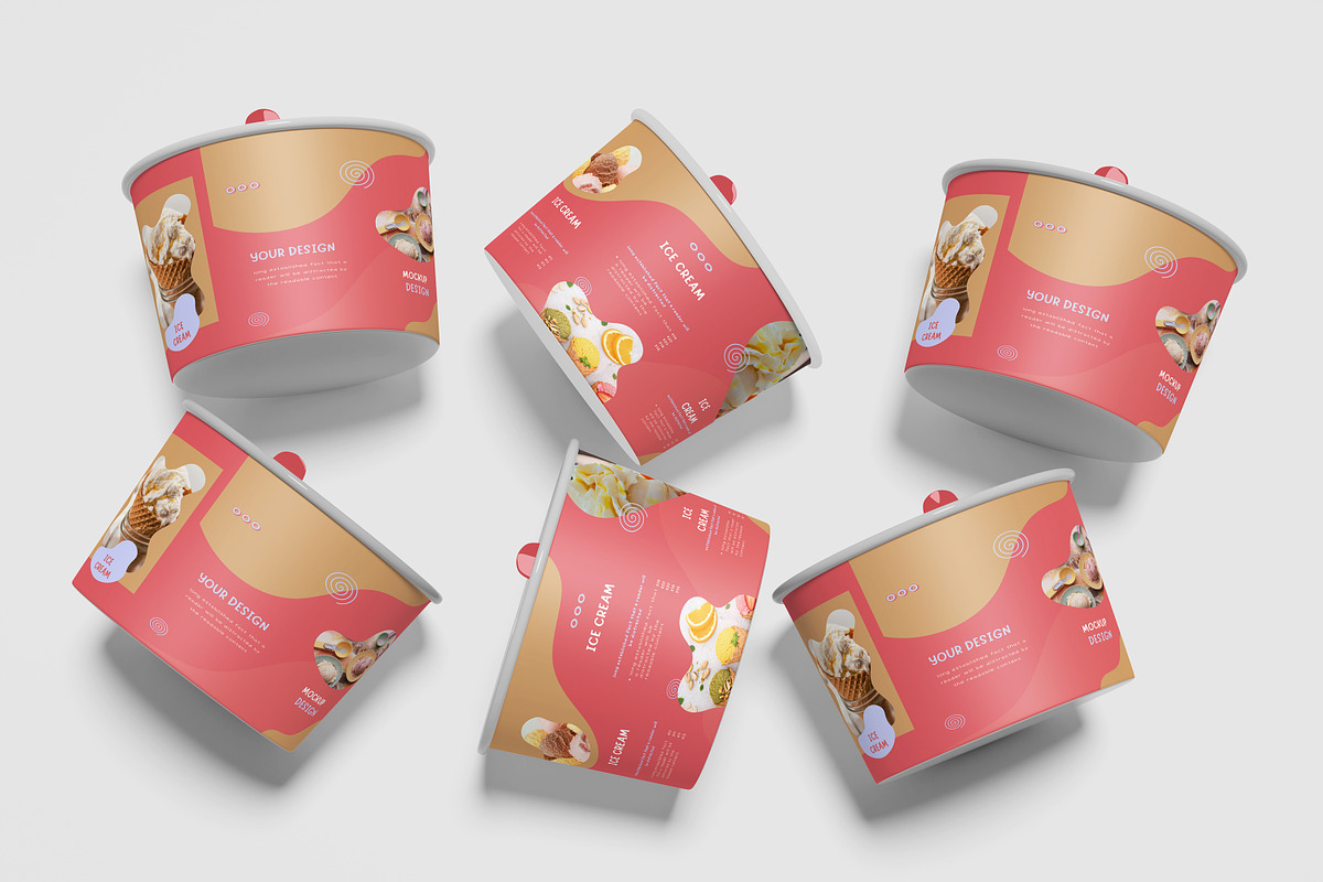 Ice Cream Cup Mockup, a Cups & Container Mockup by swsi-studio (Photo 7 of 8)