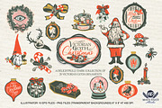 Victorian Goth Christmas Linocuts, a Decorative Illustration by WhiteRiverStudio (Thumbnail 2 of 10)