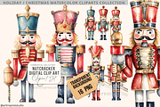Nutcracker Watercolor Cliparts, an Object Graphic by artinspirestudio (Thumbnail 1 of 3)