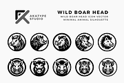 Wild Boar Head Icon Vector, an Icon by Akatype Studio (Thumbnail 1 of 3)