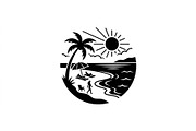 Coastal Paradise Silhouette Set, an Object Graphic by Creativeshirt (Thumbnail 2 of 3)