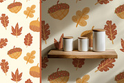 Pine cones & acorns Clipart patterns, a Seasonal Illustration by Carpet Tapete Pretzel (Thumbnail 7 of 13)