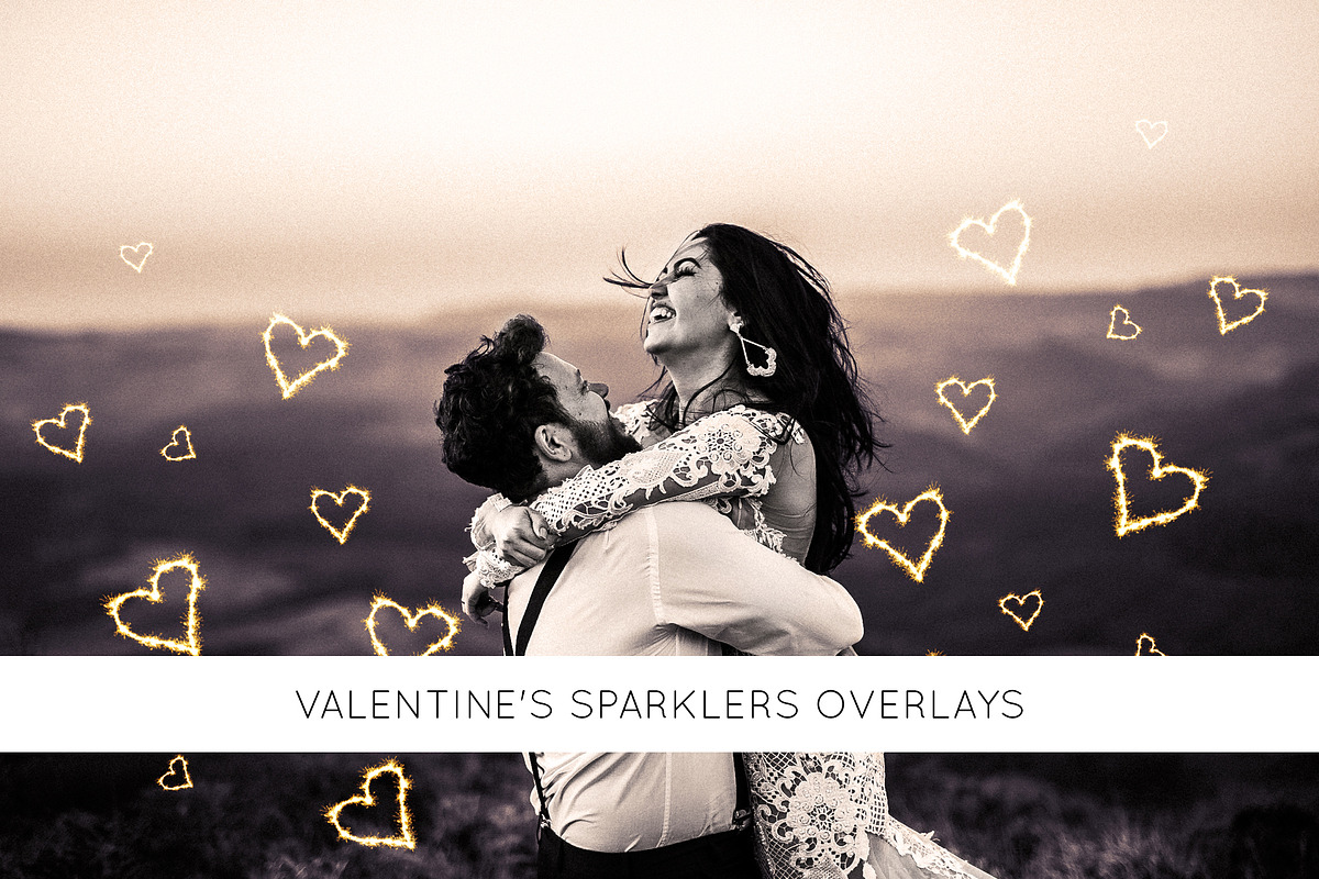 Valentine's sparklers Overlays, an Object Graphic by ArtuscoDesign (Photo 1 of 6)