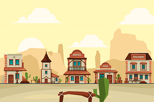 Wild West Town. Old Western